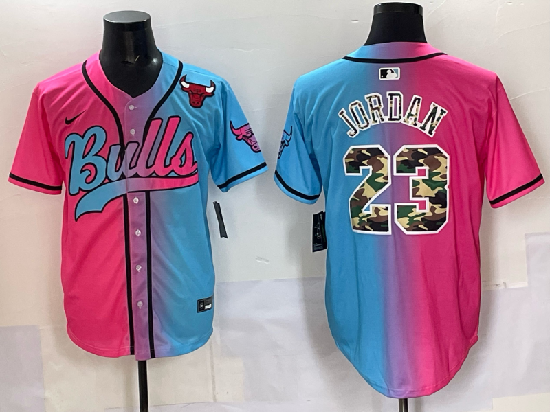 Men Chicago Bulls Nike #23 Jordan Blue pink NBA 2025 Jersey style 008->chicago bulls->NBA Jersey